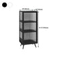 Glass Door Iron Sideboard Modern Server Cabinet with Storage for Kitchen Clearhalo 'buffet_sideboard' 'Buffets & Sideboards' 'furn' 'furn_buffet_sideboard' 'Furniture' 'Kitchen & Dining Furniture' 1200x1200_547e0152-bb7d-43dd-a601-eabf20f75bc5