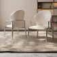 Modern Style Dining Chair Arm Dining Chairs with Metal Legs for Kitchen