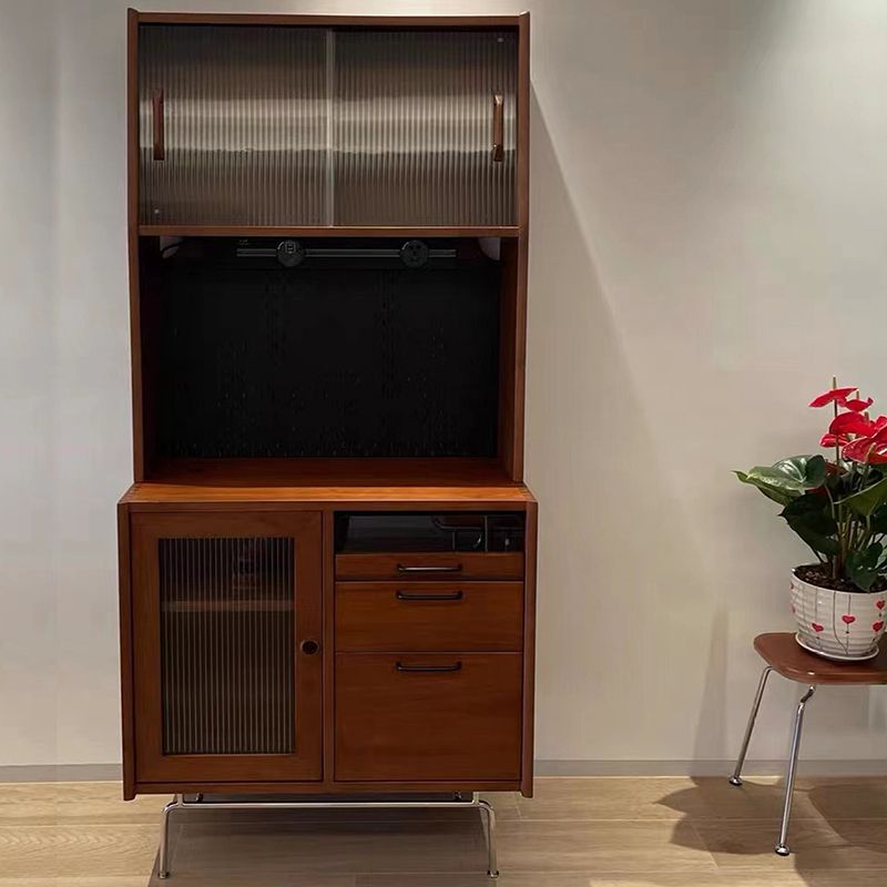 Kiefernholz Wohnzimmer Sideboardschrank moderne Glaubwürdigkeit mit Lagerung und Glastür