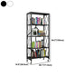 Industrial Folding Etagere Bookshelf Metal Open Bookshelf with Caster Wheels Clearhalo 'Bookcases' 'furn' 'furn_bookcases' 'Furniture' 'furniture_bookcases' 'kitchen' 'kitchen_bookcases' 'Living Room Furniture' 'Office Furniture' 1200x1200_547fa80c-0162-4f79-8ca5-96b3010332f1