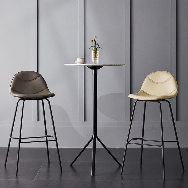 Modern Style Bar-stool Bucket Seat Counter Bar Stool with Metal Legs for Home Clearhalo 'Bar Furniture' 'Bar Stools' 'bar_stools' 'furn' 'furn_bar_stools' 'Furniture' 'Kitchen & Dining Furniture' 1200x1200_547ff208-bcd9-4235-b76c-3df79b61381b