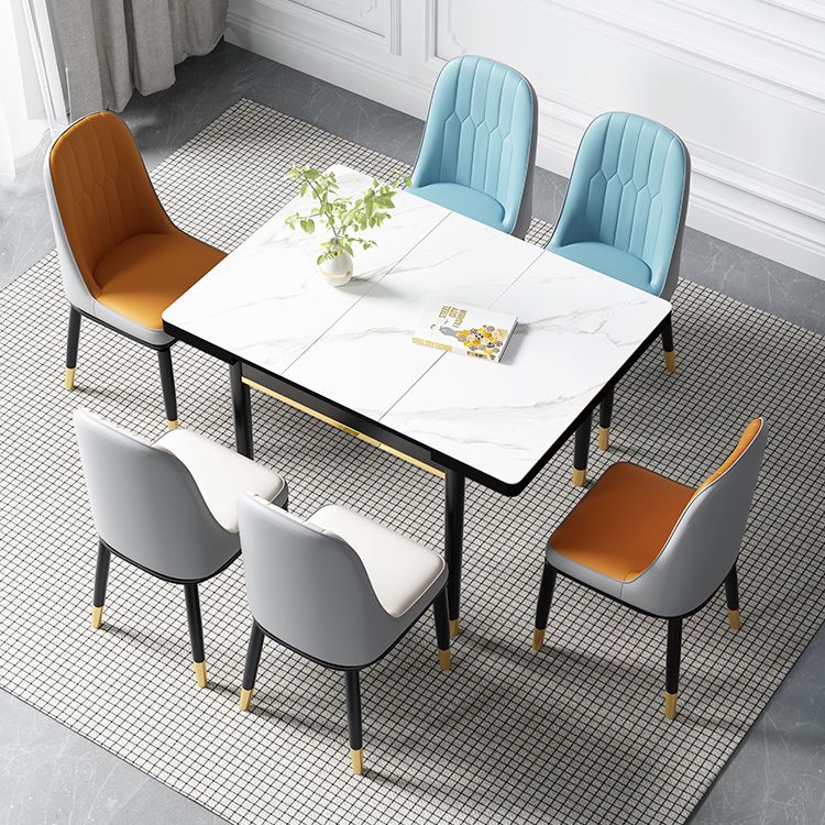 Industrial Style Stone 31.5''Dining Table Square 4 Legs Table for Dining Room Clearhalo ' dining_table' 'Dining Tables & Seating' 'Dining Tables' 'furn' 'furn_dining_table' 'Furniture' 'furniture_dining_table' 'Kitchen & Dining Furniture' 'kitchen&dining_furn' 'kitchen' 'kitchen_dining_table' 1200x1200_548093a2-48ee-49bb-bbfe-9377b4115e4f