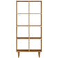 Modern Style Open Back Bookshelf Solid Wood Bookcase with Shelves