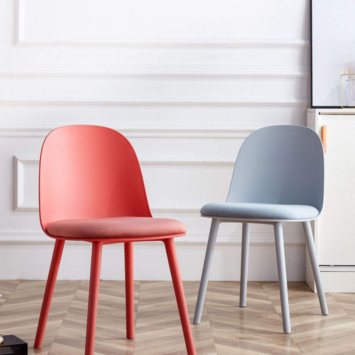 Contemporary Chair Dining Armless Side Chairs with Plastic Legs for Kitchen Clearhalo ' kitchen&dining_furn' 'Dining Chairs' 'Dining Tables & Seating' 'dining_chair' 'furn' 'furn_dining_chair' 'Furniture' 'furniture_dining_chair' 'Kitchen & Dining Furniture' 'kitchen' 1200x1200_54811c0b-639f-469b-9c08-dedbf773c52f