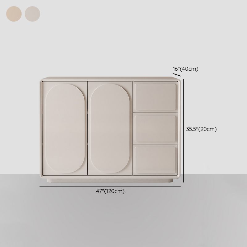 Contemporary Sideboard Cabinet Faux Wood Sideboard Table with Doors for Dining Room Clearhalo 'buffet_sideboard' 'Buffets & Sideboards' 'furn' 'furn_buffet_sideboard' 'Furniture' 'Kitchen & Dining Furniture' 1200x1200_5481aac0-3a58-4e84-9c01-10b95a9d517f