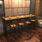 Pine Wood Bar Table Rectangle Industrial Bar Dining Table with Trestle Base Clearhalo 'Bar Furniture' 'Bar Tables' 'bar_tables' 'furn' 'furn_bar_tables' 'Furniture' 'furniture_bar_tables' 'Kitchen & Dining Furniture' 1200x1200_5481edcd-6e1b-416c-8a30-704c06be98ee