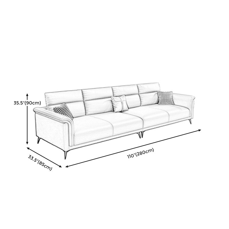 Dark Gray Faux Leather Sofa Stain-Resistant Pillow Top Arm Sectional Clearhalo 'furn' 'furn_sectionals' 'Furniture' 'furniture_sectionals' 'Living Room Furniture' 'Sectionals' 1200x1200_548348f8-3317-4f65-add1-faf9e9fccadc