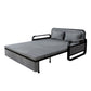 Contemporary Tight Back Sofa Bed Square Arm Fabric Sofa with Storage