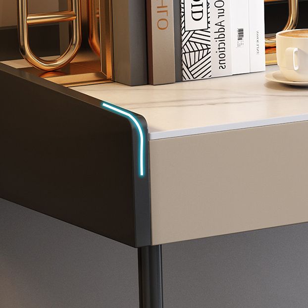 Bureau d'écriture contemporain rectangulaire Bureau de bureau en pierre avec les jambes