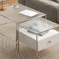 Modern 2 Nesting Glass Coffee Table Set Steel 4 Legs 1 - Drawer Cocktail Table Clearhalo 'Coffee & Accent Tables' 'Coffee Tables' 'coffee_tables' 'furn' 'furn_coffee_tables' 'Furniture' 'Living Room Furniture' 1200x1200_54867ab0-3188-4c5d-bde0-ec64acf94f55