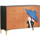 Modernism Horizontal Double Dresser Wood Storage Lingerie Chest for Home