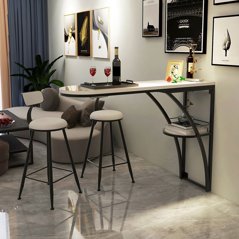 Modern Rectangle Wood Counter Table 1/3 Pieces Bar Table Set for Living Room Clearhalo 'Bar Furniture' 'furn' 'furn_home_bar_bar_sets' 'Furniture' 'Home Bars & Bar Sets' 'home_bar_bar_sets' 'Kitchen & Dining Furniture' 1200x1200_54891bb0-455c-43c7-a7ea-48399f331c1c