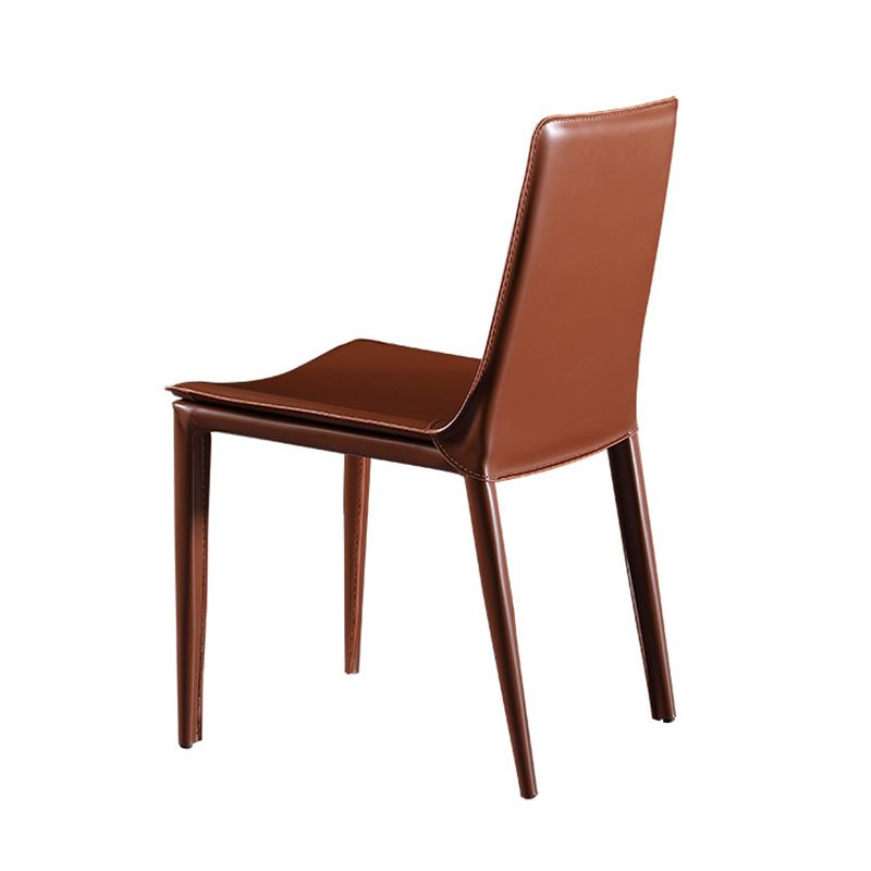 Modern Kitchen PU Leather Dining Side Chair Solid Back Dining Side Chair Clearhalo ' kitchen&dining_furn' 'Dining Chairs' 'Dining Tables & Seating' 'dining_chair' 'Furniture' 'furniture_dining_chair' 'Kitchen & Dining Furniture' 'kitchen' 1200x1200_548a0460-ee3f-4adc-a9fb-d61291164587