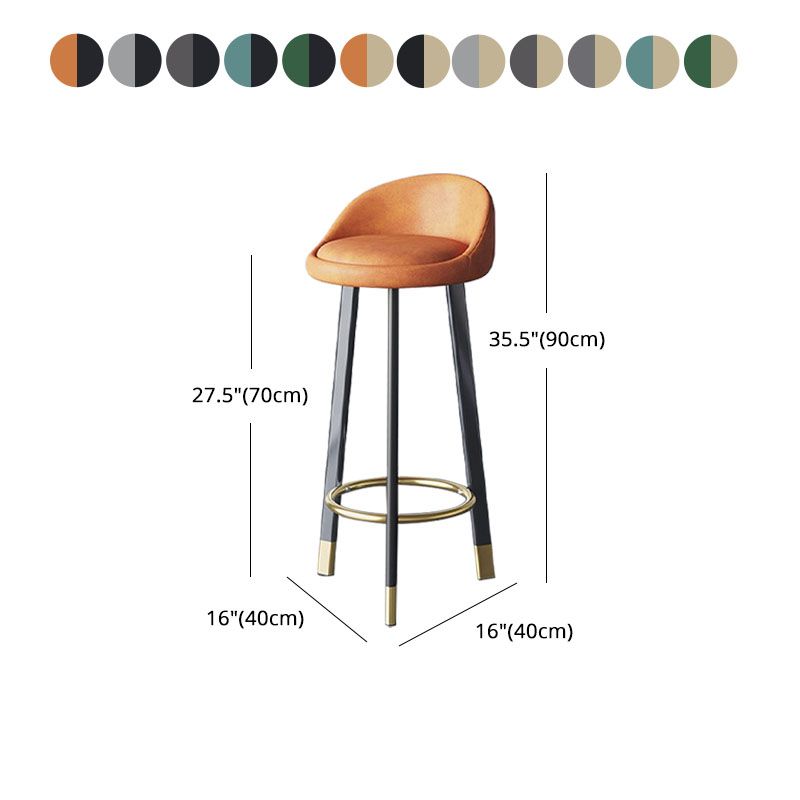 Scandinavian Swivel Upholstered Counter Height Stool Matte Finish Restaurant Barstool Clearhalo 'Bar Furniture' 'Bar Stools' 'bar_stools' 'furn' 'furn_bar_stools' 'Furniture' 'furniture_bar_stools' 'Kitchen & Dining Furniture' 1200x1200_548b40eb-623e-4713-a139-2361e94b29f9