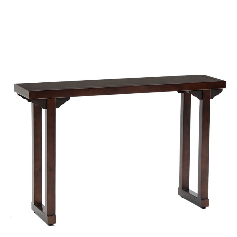 Mid Century Modern Accent Table Rectangle Wood Console Table in Brown
