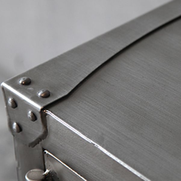 Console TV grigia in stile TV da 17,72 "H in stile TV con 2 porte per soggiorno