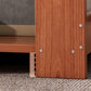 Modern Style Rectangular Wooden Table 4 Legs Base with Storage Rack Coffee Table