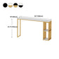 Marble Bar Table with Rectangle Table Top Double Pedestal Table with 41.3-inch Height Clearhalo 'Bar Furniture' 'Bar Tables' 'bar_tables' 'furn' 'furn_bar_tables' 'Furniture' 'furniture_bar_tables' 'Kitchen & Dining Furniture' 1200x1200_548d8d40-59ad-4869-989c-1805b5f064c9