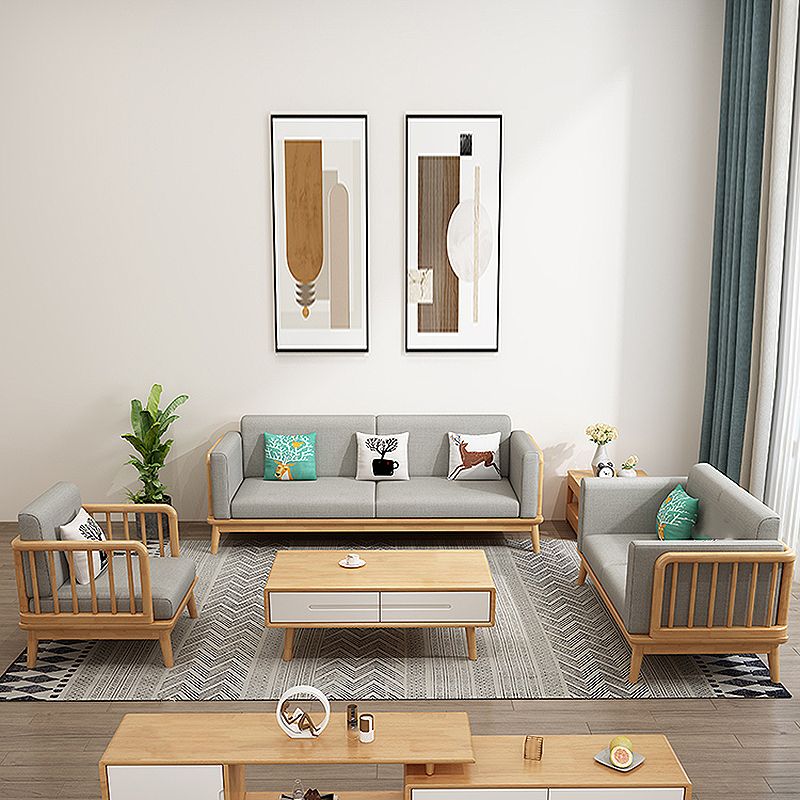 Linen Cushions Modern Sofa 31"W Square Arm Sofa for Living Room Clearhalo 'furn' 'furn_sofas' 'Furniture' 'Living Room Furniture' 'Sofa' 'sofas' 1200x1200_548de8a8-15c5-4b72-88f8-3eeff6a170b1