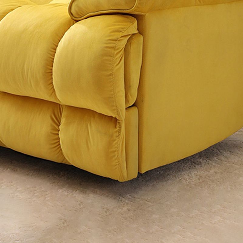 Reclinabile standard di vellutoy contemporaneo con piede indipendente