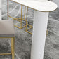 Nordic Rectangle Bar Counter Table Sintered Stone Dining Table for Kitchen with Metal Legs Clearhalo 'Bar Furniture' 'Bar Tables' 'bar_tables' 'Furniture' 'furniture_bar_tables' 'Kitchen & Dining Furniture' 1200x1200_548ffb48-e9e8-4b9d-822c-8aa75b612f4b