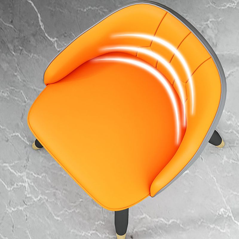 Tabourets de bar de siège à godet moderne faux en cuir bas du dos bas du dos