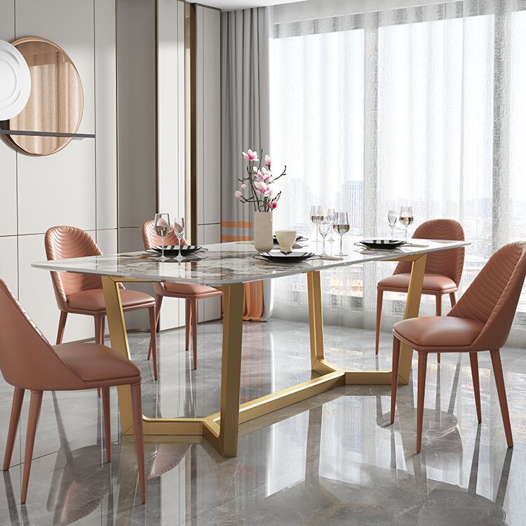 Nordic 1/4/5/6/7 Pieces Dining Set Sintered Stone Dining Table with Leather Chairs Clearhalo 'Dining Room Sets' 'Dining Tables & Seating' 'dining_room_set' 'furn' 'furn_dining_room_set' 'Furniture' 'furniture_dining_room_set' 'Kitchen & Dining Furniture' 'kitchen&dining_furn' 'kitchen' 1200x1200_54911ea3-5961-434f-99d4-a362ffe1d773