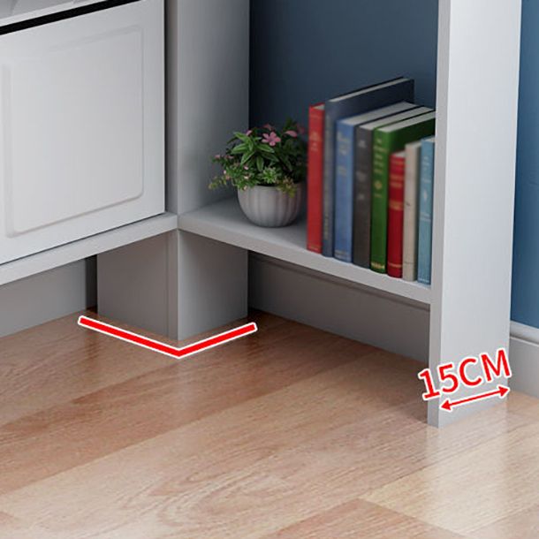 29-inch moderne en eigentijdse schrijfbureau slaapkamer voetstuk houten hoek bureau