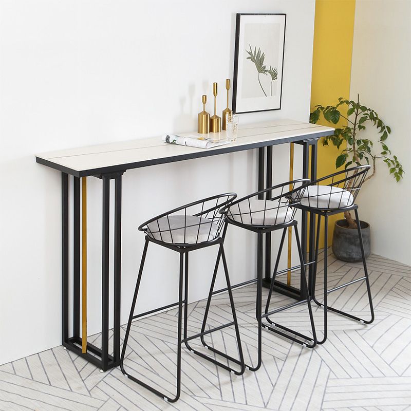 Industrial Sintered Stone Bar Table Dining Table for Kitchen Living Room Clearhalo 'Bar Furniture' 'Bar Tables' 'bar_tables' 'furn' 'furn_bar_tables' 'Furniture' 'Kitchen & Dining Furniture' 1200x1200_54932e21-3a30-4b9d-88ee-e1108183059c