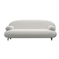 Contemporary 27.5" H White Wool Pillow Top Arm Sofa For Living Room