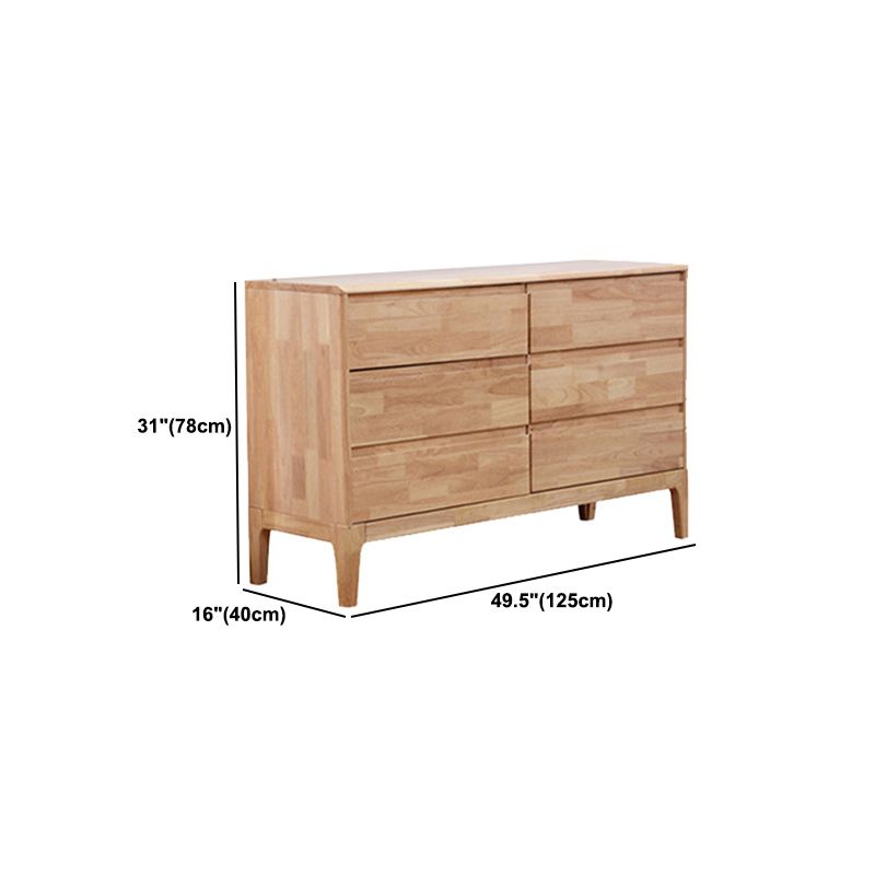 Coffre d'accentuation moderne avec des jambes et des tiroirs naturels