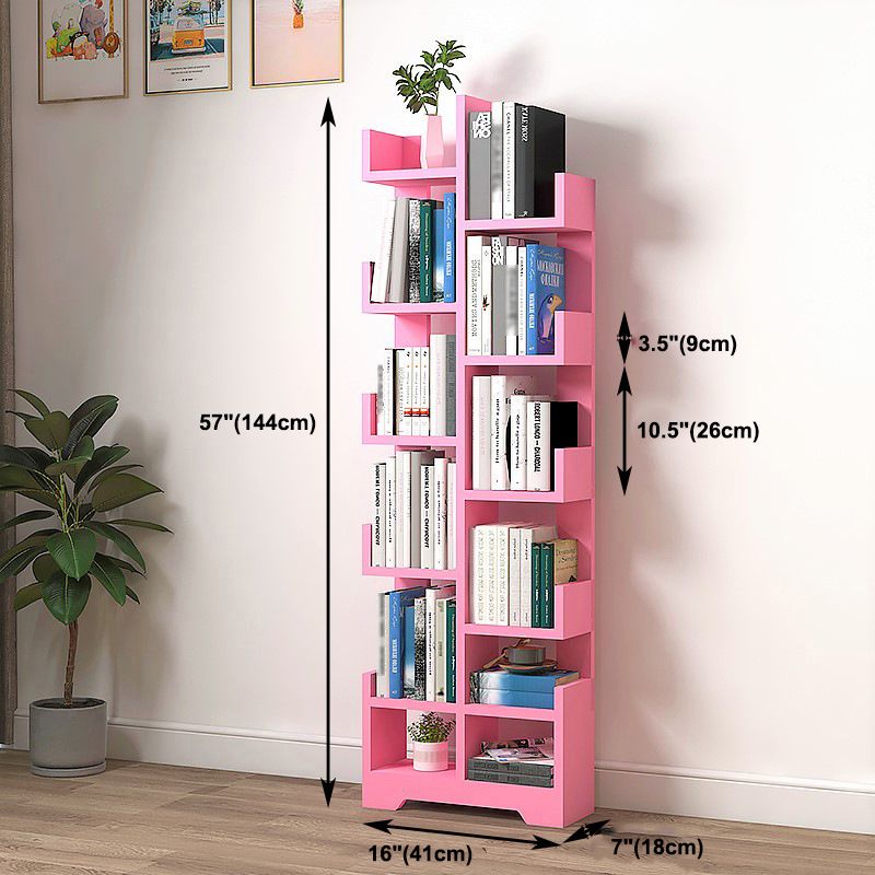 Scandinavian Manufactured Wood Geometric Bookshelf Vertical Open Bookshelf Clearhalo 'Bookcases' 'Furniture' 'furniture_bookcases' 'kitchen' 'kitchen_bookcases' 'Living Room Furniture' 'Office Furniture' 1200x1200_5496612f-8179-4064-8b70-c33f74e2b16c
