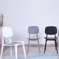 Scandinavian Open Back Dining Chair Plastic Armless Dining Side Chair