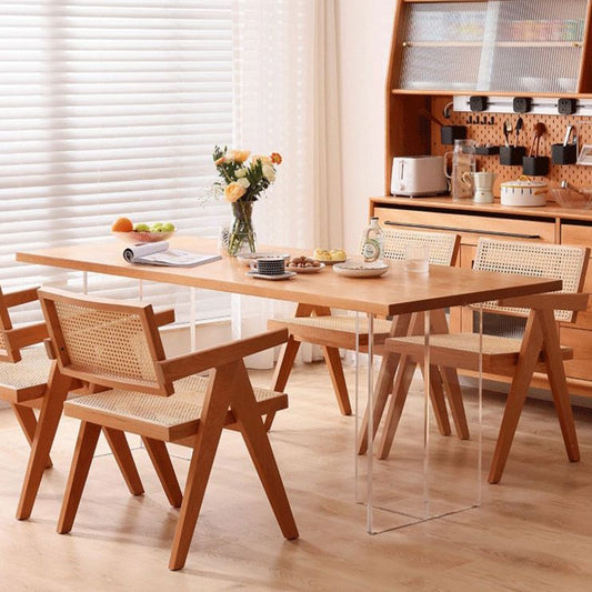 Minimalist Solid Wood Dining Set 1/2/4/5 Pieces Rectangular Dining Furniture Set Clearhalo 'Dining Room Sets' 'Dining Tables & Seating' 'dining_room_set' 'furn' 'furn_dining_room_set' 'Furniture' 'Kitchen & Dining Furniture' 1200x1200_5497f5e7-a482-4820-a749-6b1691358210