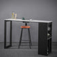 Industrial Style Rectangle Bar Table 42-inch Height Iron Pedestal Bistro Table Clearhalo 'Bar Furniture' 'Bar Tables' 'bar_tables' 'furn' 'furn_bar_tables' 'Furniture' 'furniture_bar_tables' 'Kitchen & Dining Furniture' 1200x1200_5498330a-267a-40cc-94f9-2eac4a1e05ba