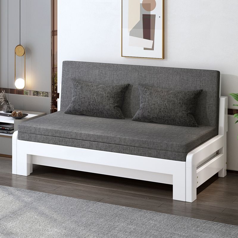 スカンジナビアの枕にはソファベッドが含まれていました33 "wソリッドウッドスリーパーソファ