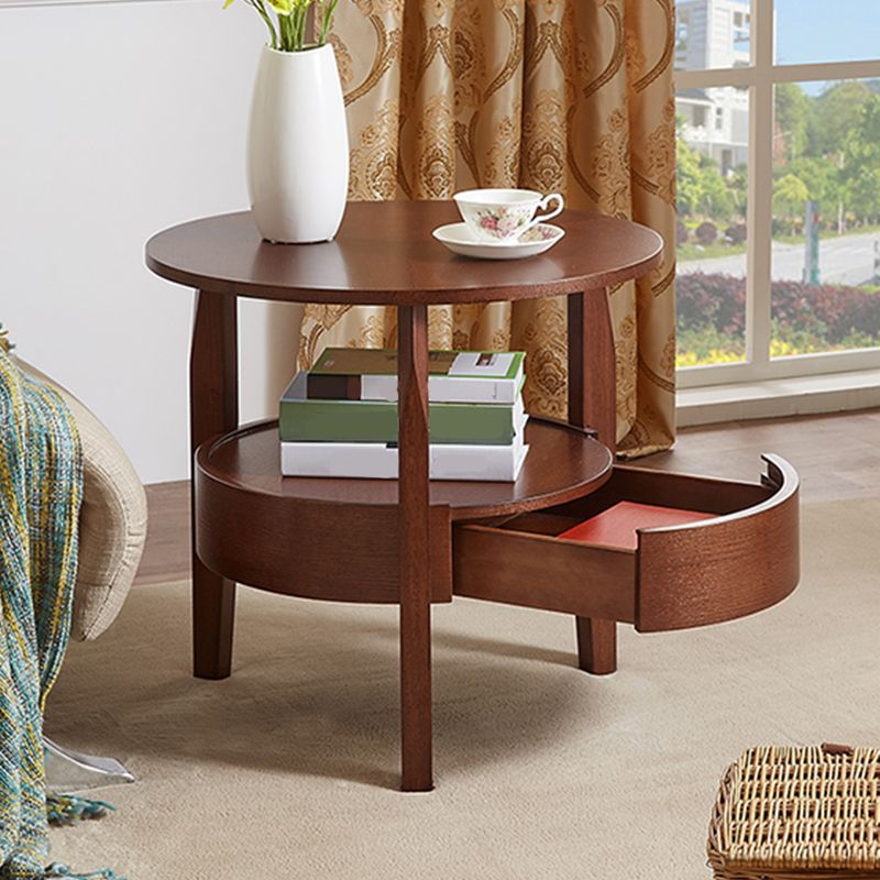 24" L x 24" W Farmhouse Side End Table Wooden Side Table with Shelve and Drawer Clearhalo 'Coffee & Accent Tables' 'End & Side Tables' 'end_side_table' 'end_side_tables' 'furn' 'furn_end_side_tables' 'Furniture' 'furniture_end_side_table' 'Living Room Furniture' 1200x1200_549b474d-4adf-47e4-a808-ad451d38160f