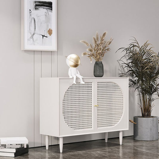 Modern Style Rectangle Side Board 39.4"L Home Wooden Sideboard Clearhalo 'buffet_sideboard' 'Buffets & Sideboards' 'furn' 'furn_buffet_sideboard' 'Furniture' 'Kitchen & Dining Furniture' 1200x1200_549c69dc-9654-42de-94a9-94c5e25e2acf