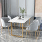 Glam Iron Dining Table Set 1/2/5 Pieces Rectangle White Sintered Stone Top Dinette Set Clearhalo 'Dining Room Sets' 'Dining Tables & Seating' 'dining_room_set' 'furn' 'furn_dining_room_set' 'Furniture' 'furniture_dining_room_set' 'Kitchen & Dining Furniture' 1200x1200_549ce394-75e3-4167-ba52-91a089db9137