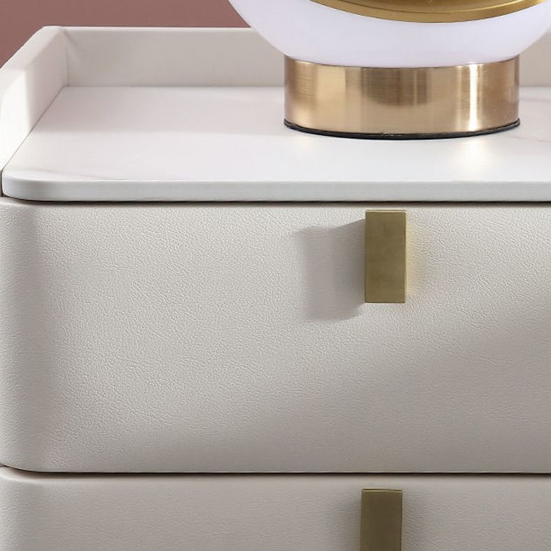 Les jambes de chevet de lit en pierre incluent la table de nuit avec 2 tiroirs