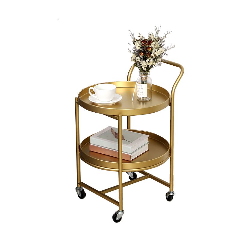 Round Shape Sofa Side Accent Table Tray Top Modernistic Bedroom End Table