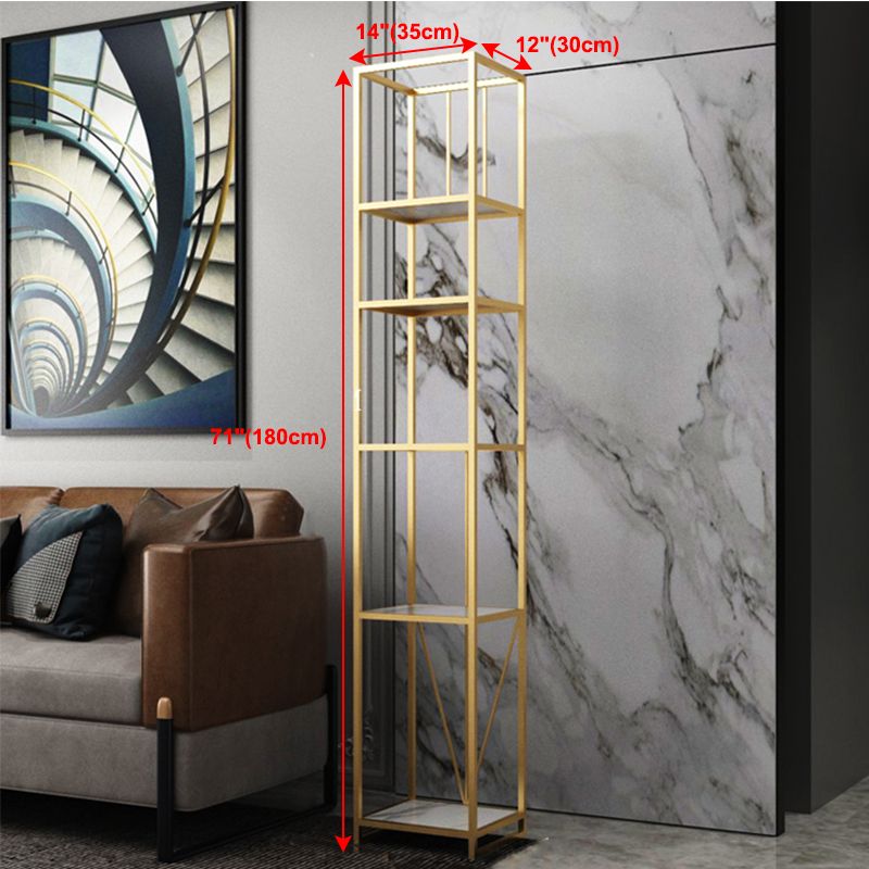 Industrial Vertical Open Etagere Bookshelf Iron Frame Manufactured Wood Shelf Bookshelf Clearhalo 'Bookcases' 'furn' 'furn_bookcases' 'Furniture' 'furniture_bookcases' 'kitchen' 'kitchen_bookcases' 'Living Room Furniture' 'Office Furniture' 1200x1200_54a1398e-f7fe-415a-b82f-0aba335751c5