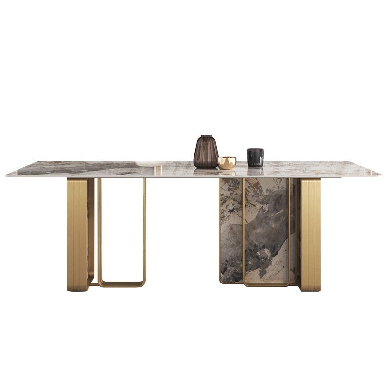 Nordic Glam Rectangle Sintered Stone Table Set 1/4/5/6/8 Pieces Dining Set Clearhalo 'Dining Room Sets' 'Dining Tables & Seating' 'dining_room_set' 'furn' 'furn_dining_room_set' 'Furniture' 'Kitchen & Dining Furniture' 1200x1200_54a32d75-ff15-46fb-97ba-122a897b1a29