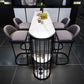 Stone White Bar Table Traditional Luxury Bar Dining Table with Sled Base Clearhalo 'Bar Furniture' 'Bar Tables' 'bar_tables' 'furn' 'furn_bar_tables' 'Furniture' 'furniture_bar_tables' 'Kitchen & Dining Furniture' 1200x1200_54a37db9-09f1-41bc-ac9b-7824fe28fdd1