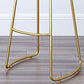 Glam Bucket Upholstered Bar Stools Footrest Low Back Bar and Counter Stool