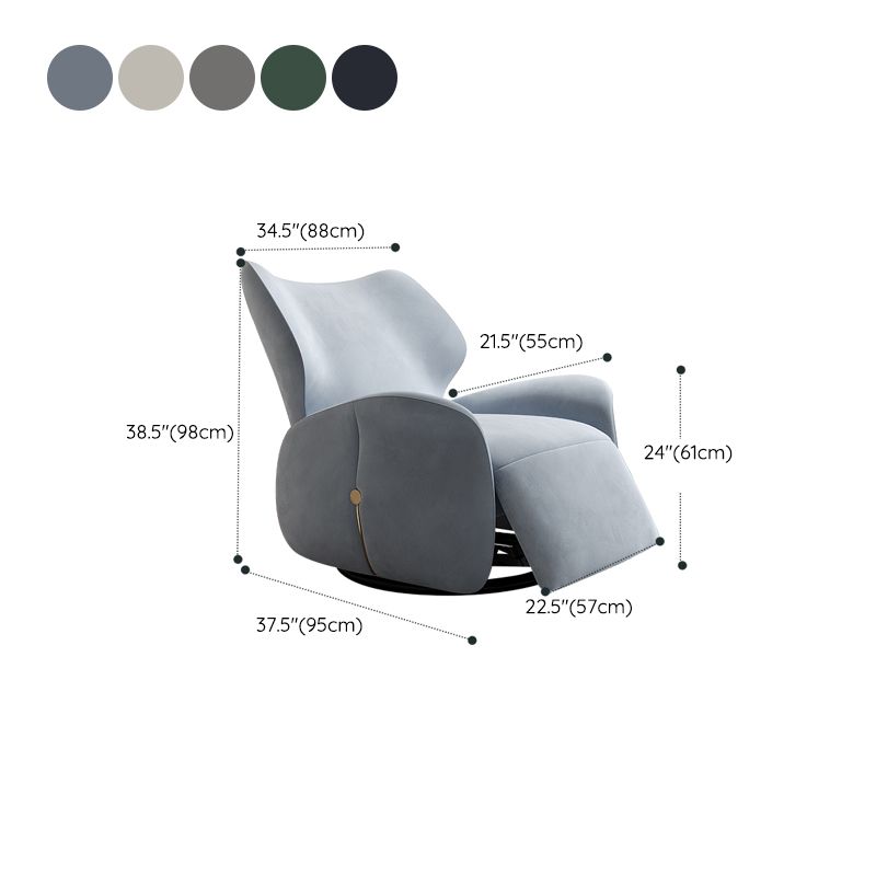Contemporary Single Power Reclining Chair with Swivel Glider Base Clearhalo 'Chairs & Seating' 'furn' 'furn_recliners' 'Furniture' 'Living Room Furniture' 'Recliners' 1200x1200_54a3e690-03a1-4895-987e-9629b268ea24