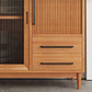 Glam Buffet Server Pine Dining Server con porte per soggiorno