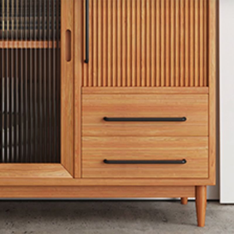 Glam Buffet Server Pine Dining Server con porte per soggiorno