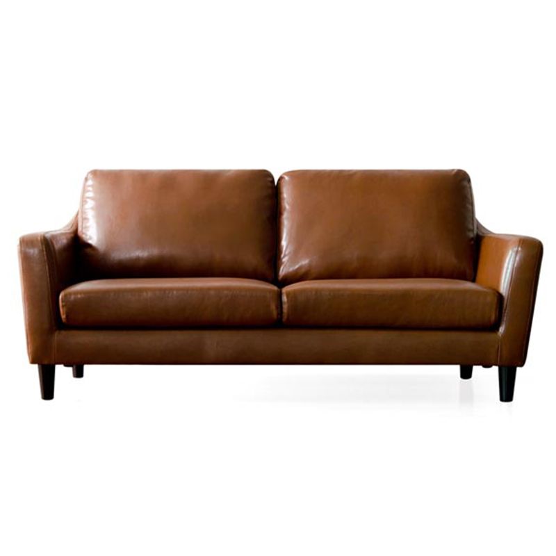 Transitional Faux Leather Flared Arm Sofa with 2 Pillows for Living Room Clearhalo 'furn' 'furn_sofas' 'Furniture' 'furniture_sofas' 'kitchen' 'kitchen_sofas' 'Living Room Furniture' 'Sofa' 'sofas' 1200x1200_54a4faa7-aed3-4716-b80c-a7b5fd52682e