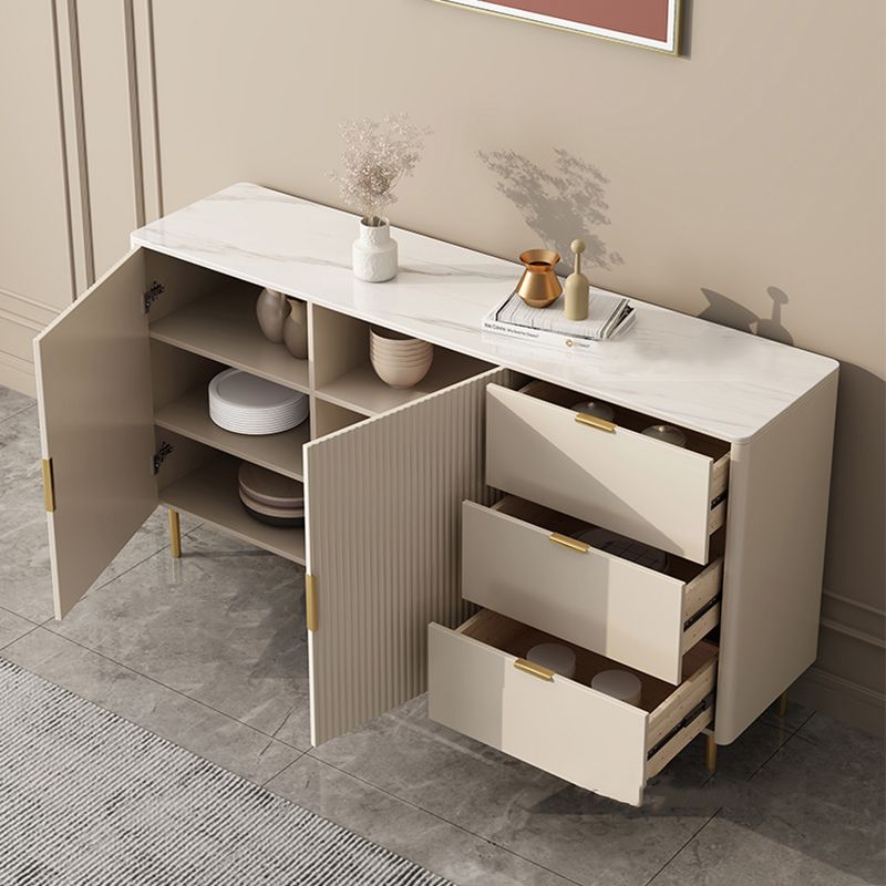 Soggiorno 3 cassetti Sideboard White Glam Stile a buffet